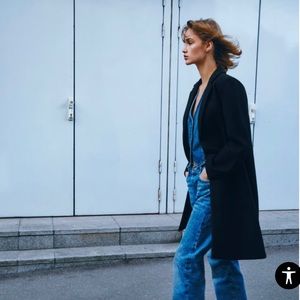 Medium NWT - Zara Black Lapel Coat